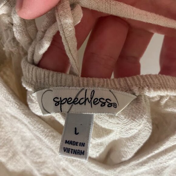 Speechless Beige Linen Blend Dress - Picture 4 of 5